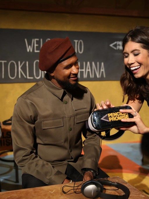 Usher ready to try Pencils of Promise VR experience